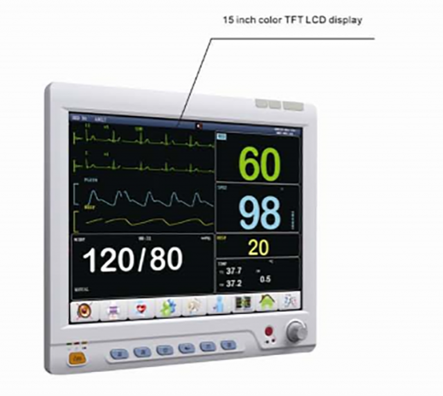 New patient monitor TR-900E 5 inch (wall) multi-parameter touch screen monitors for sale